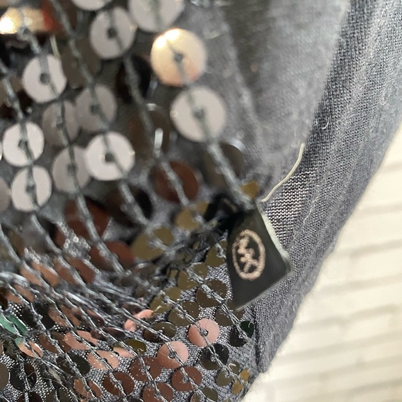 Michael Kors Black Sequin Short Sleeved Top size Small - Picture 8 of 10